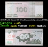 2008 North Korea 100 Won Banknote Specimen P#?61s Grades Gem CU