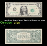 1963B $1 'Barr Note' Federal Reserve Note Grades vf+