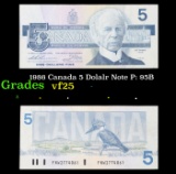 1986 Canada 5 Dolalr Note P: 95B Grades vf+