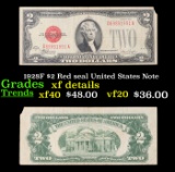 1928F $2 Red seal United States Note Grades xf details
