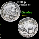 1920-p Buffalo Nickel 5c Grades xf