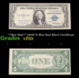 **Star Note** 1935F $1 Blue Seal Silver Certificate Grades vf++