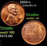 1955-d Lincoln Cent 1c Grades GEM++ RD