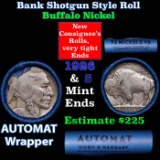 Buffalo Nickel Shotgun Roll in Old Bank Style 'Abbott Coin Counter AutoMat' Wrapper 1926 & s Mint En