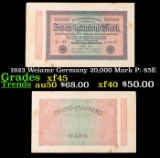 1923 Weiamr Germany 20,000 Mark P: 85E Grades xf+