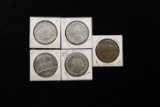 Group of 5 Casino Tokens