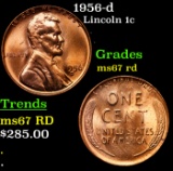 1956-d Lincoln Cent 1c Grades GEM++ Unc RD