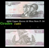 2009 Upper Korea 10 Won Note P: 59 Grades Gem CU