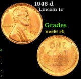 1946-d Lincoln Cent 1c Grades GEM+ Unc RB