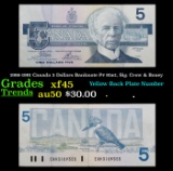 1986-1991 Canada 5 Dollars Banknote P# 95a1, Sig. Crow & Bouey Grades xf+