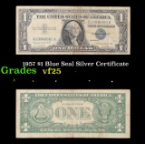 1957A $1 Blue Seal Silver Certificate Grades vf+