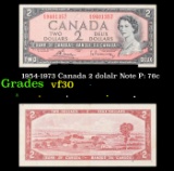 1954-1973 Canada 2 dolalr Note P: 76c Grades vf++