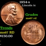 1954-s Lincoln Cent 1c Grades GEM++ Unc RD