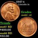 1947-s Lincoln Cent 1c Grades GEM++ RD
