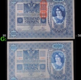 1919 Imperial Austria 1,000 Kronen Note P: 59 Grades Select AU