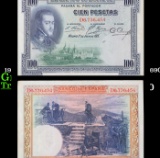 1925 Republican Spain 100 Pesetas Note P: 69C Grades Select AU