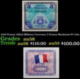 1944 France Allied Military Currency 5 Francs Banknote P# 115a Grades Choice AU/BU Slider