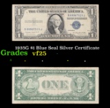 1935G $1 Blue Seal Silver Certificate Grades vf+