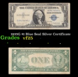 1935G $1 Blue Seal Silver Certificate Grades vf+
