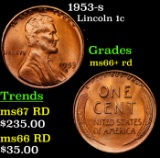 1953-s Lincoln Cent 1c Grades GEM++ RD