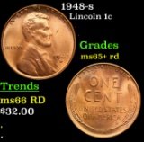 1948-s Lincoln Cent 1c Grades Gem+ Unc RD