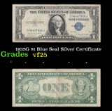 1935G $1 Blue Seal Silver Certificate Grades vf+
