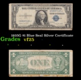 1935G $1 Blue Seal Silver Certificate Grades vf+