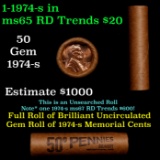 Shotgun Lincoln 1c roll, 1974-s 50 pcs Brandt Wrapper.