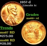 1957-d Lincoln Cent 1c Grades GEM++ RD