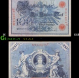 1908 Imperial Germany 100 Mark Note P: 33A Grades vf++