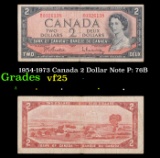 1954-1973 Canada 2 Dollar Note P: 76B Grades vf+