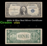 1935c $1 Blue Seal Silver Certificate Grades vf+
