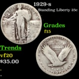 1929-s Standing Liberty Quarter 25c Grades f+
