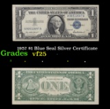 1957 $1 Blue Seal Silver Certificate Grades vf+