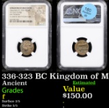 NGC 336-323 BC Kingdom of Macedon AE Unit, Alexander III Ancient Obv. Heracles, Rev. Club & Bow Grad