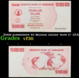 2008 Zimbabwe 10 Million Dollar Note P: 55A Grades vf++
