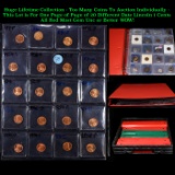 Page of 20 Different Date Lincoln 1 Cents All Red Most Gem Unc or Better