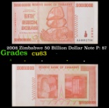 2008 Zimbabwe 50 Billion Dollar Note P: 87 Grades Select CU