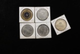 Group of 5 Casino Tokens
