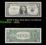 1957B $1 Blue Seal Silver Certificate Grades vf+