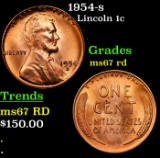 1954-s Lincoln Cent 1c Grades GEM++ Unc RD