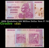 2008 Zimbabwe 500 Million Dollar Note P: 79A Grades vf+