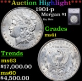 ***Auction Highlight*** 1901-p Morgan Dollar $1 Graded ms61 By SEGS (fc)