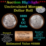 ***Auction Highlight*** 1889 & CC Uncirculated Morgan Dollar Shotgun Roll (fc)