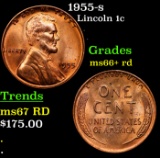 1955-s Lincoln Cent 1c Grades GEM++ RD