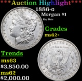 ***Auction Highlight*** 1886-o Morgan Dollar $1 Graded ms62+ By SEGS (fc)