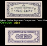 1942 Malaya Under Japanese Occupation 1 Cents Note P: M1B Grades Select CU