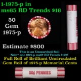 Shotgun Lincoln 1c roll, 1975-p 50 pcs Brandt 50c Wrapper.