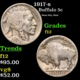 1917-s Buffalo Nickel 5c Grades f, fine