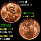 1956-d Lincoln Cent 1c Grades GEM++ RD